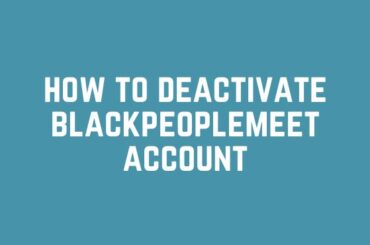 how to deactivate blackpeoplemeet account